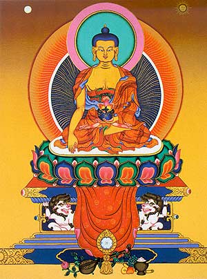 Thangka van Boeddha Shakyamunie door Andy Weber